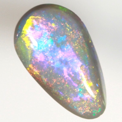 SOLID SEMI BLACK OPAL 5/5 Neon gold and green over sparkling red and blue RARE!